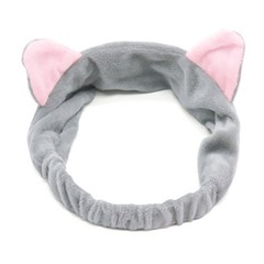 Soft Hair Band Wrap Headband with Cute Cat Ear Design for Make Up