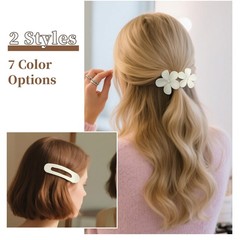 10 Pcs Flat Hair Clips, Lay Flat Claw Clips for Women Thick Thin Curly Straig…