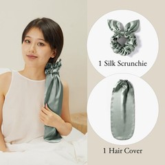 100% Silk Bonnet for Sleeping & Daily Usage, 2-in-1 Silk Hair Ties with Silk …