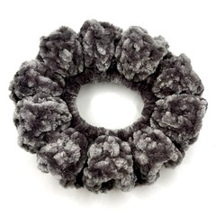 Sparkle Brown Plush Crochet Velvet Scrunchies, Durable, Soft Polyester