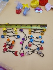 Vintage 1980’s GOODY Hair Twin Bead Ponytail Holder stars hearts moon Lot