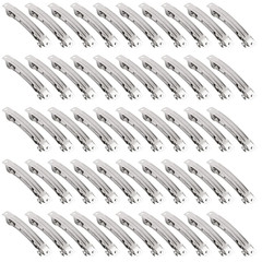 , French Barrette Iron Rectangle Hair Clips for DIY Clip Craft Bows (50 Pack, 2