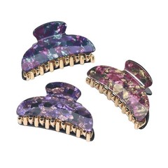 3 PCS Floral Hair Claw Clips for Women and Girls Medium Claw Clips for Thin/M…