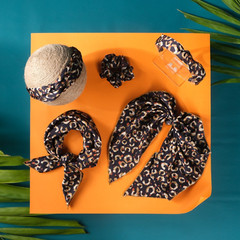 Gift Pack – Silk leopard printed hair accessories