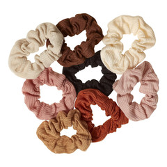 Ouchless Womens Hair Scrunchie – 8 Count, Neutral – Suitable for All Hair Types