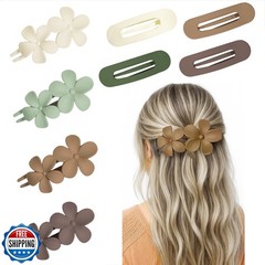 YTQDSS 8PCS Flat Hair Claws Matte Non-Slip Clips for Women, Strong Hold Hair