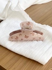 Pink Butterfly Hair Claw Clip – Aesthetic Cute Hair Accessory for Women and Girl