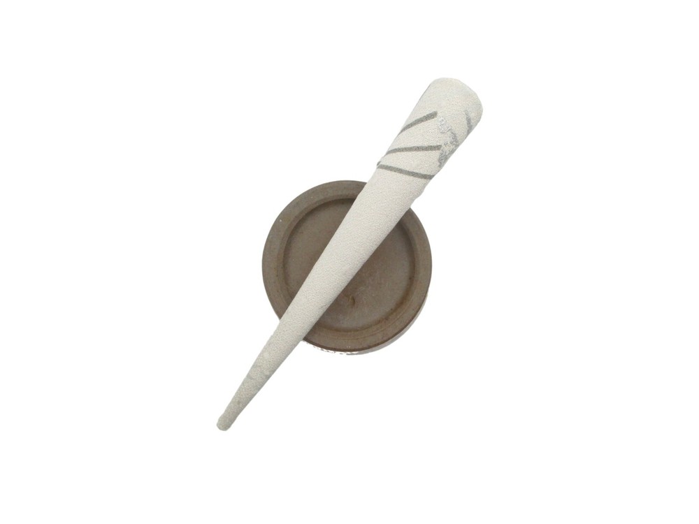 White with Hint of Gray Lines Silk Kimono Long Hair Clip 130mm (5 1/8 inch)