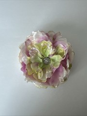 Peony Hair Clip Rhinestone 5-1/2”