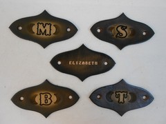 Large Hand Crafted Leather Stick Hair Barrette, Ponytail – Your Name or Initial