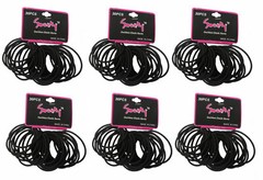 180 Seamless Metal Free Elastic Bands Hair Ties Ponytails Scrunchies (30pcs x 6)