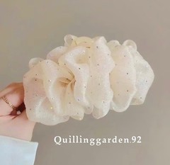 Luxury Oversized Chiffon Flower Hair Claw Clip for Women Elegant Bridal Wedding