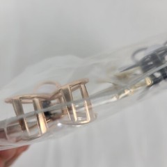 NEW Natasha Hair Clips 4-Pack Metal Jaw Clips, Gold, Rose Gold, Silver, Pearl.