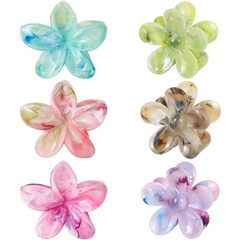 12 PC Flower Clip Claws Large Hawaiian Thick Hair Grip Strong Hold Nonslip Clips