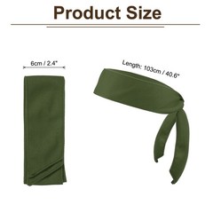 Head Ties Headband Ninja Karate Headband Sports Tie Back, Deep Green