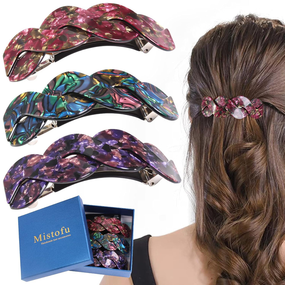 Women’S Hair Barrettes – Elegant French Retro Accessories for Thick Hair Daily W