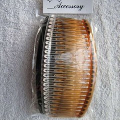 3 Plastic Classic Large 5″ Inch Side Hair Comb Fashion Clear Black Brown Allergy