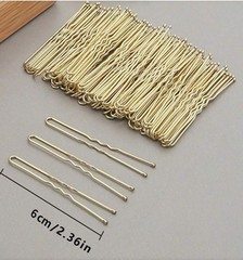 20PCs U Shaped Hair Pins 2.36 inches Bun Pins Gold Bronze Plated Hair Pins