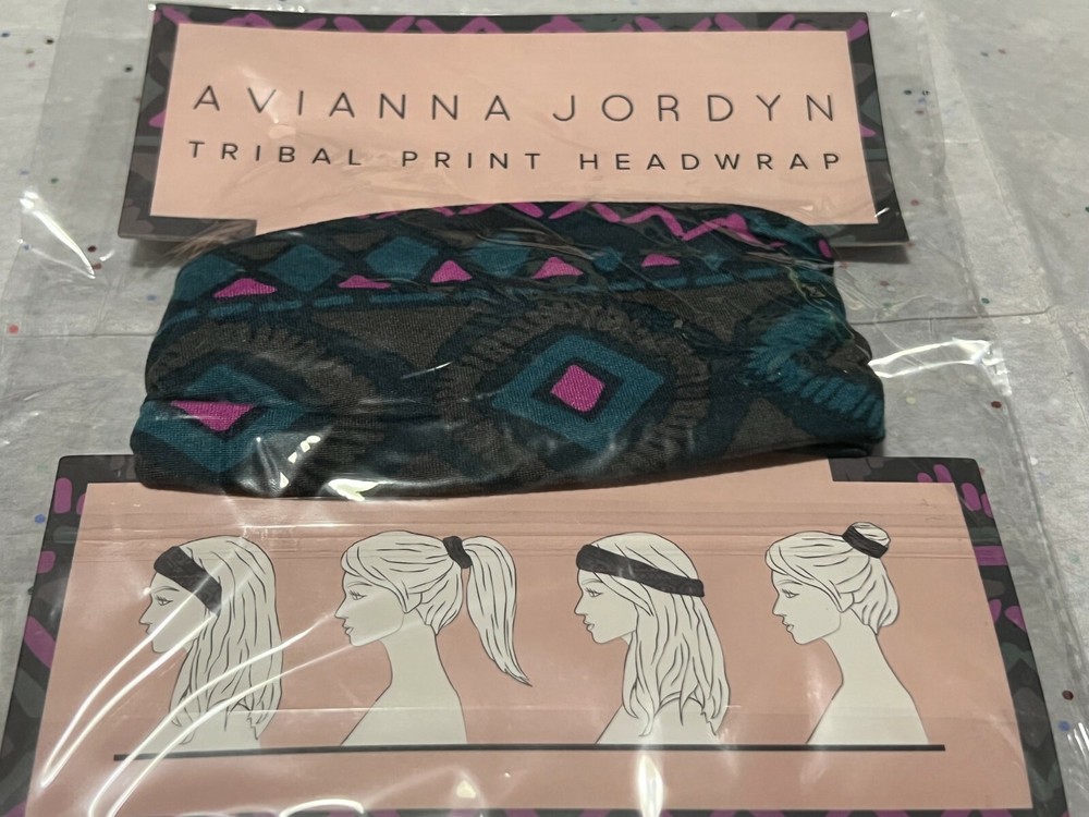 NIP Avianna Jordyn Tribal Print Headwrap Hair Wrap * stylish, soft, comfortable