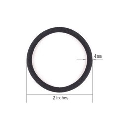 50Pcs Black Elastic Hair Band Leagues Ties Colets Scrunchies Springs Gum Accesso