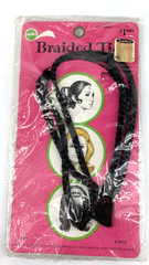 Solo Brand Braided Hair Tie Dark Brown P53 #3970 1969 New Old Stock