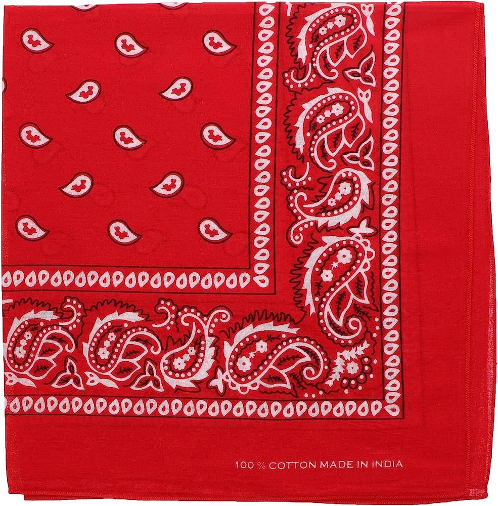Motique Accessories Extra Large Paisley Bandana 27×27 Inch