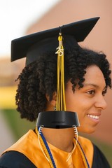 The DELUXE Graduation Cap Headband Secure Your Grad Cap Natural Hair Black