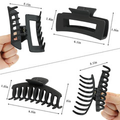 Claw Clip Hair Clip 8 Pack 4.3 Inch Rectangular Hair Clips for Women Girls Large