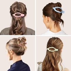 8 Pcs Flat Hair Clips for Women Girls, Claw 8 Count (Pack of 1), Nature