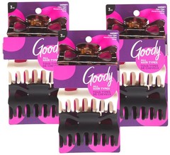 SlideProof Classics Medium Claw Clips – 4 Ct, Assorted Neutrals, Hair Styling