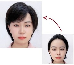 6.3″x7″Cap Fashion Pixie Cut 100% Human Hair Topper,Realistic Side Parting