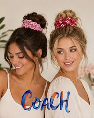 COACH Country Club Floral Print Hair Ties 2pk