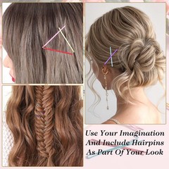 50pcs Colorful Bobby Pins, 2.2 Inch Metal Hair Clips Mini Hair Pins Barrettes…