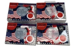 4-Pack invisibobble Sprunchie, Americana Patriotic Red, White, & Blue Edition