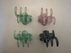 Camila Paris Flower Mini Hair Claw Clips Lot Of 4 Pastel Acetate French Style