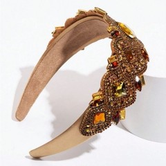 Baroque-Style Hairband With Gorgeous Gemstone Decoration