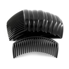 Black Plastic Hair Side Combs Teeth HairPin Clip for Women 3.2 Inch 12pcs