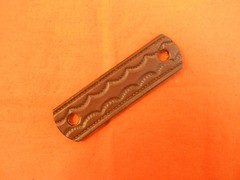 2 Leather Hair Barrettes w Sticks, Ponytail, Pig Farming Hogs, Hand Crafted #355
