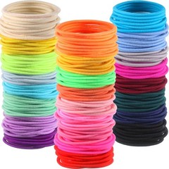 500 Bright Thin Hair Ties – 500pcs Multicolor Ponytail Holders for All Hair Type