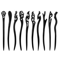 10 Pcs Wooden Hair Sticks, Chinese Traditional Hair Stick Japanese Hair Chopstic