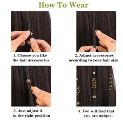 110 Pcs Gold Hair Jewelry Hair Accessories For Braids Dreadlocks Decorations