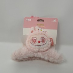 POP LAND POP MART Plush Pink Mokoko Face Hair Claw Embroidered Flower