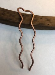 Copper Hair Stick, Solid Copper Artisan Made