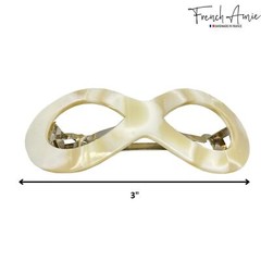 French Amie Infinity Loop 3” Cellulose Handmade Automatic Hair Barrette
