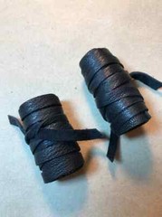 Men’s Viking Hair Style Ponytail Holders Black Leather Wrap Ties Men’s Cuff