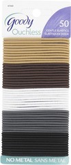 Ouchless Elastic Hair Ties 200 Ct – 2MM Neutrals No Damage Rubber Bands for Hair