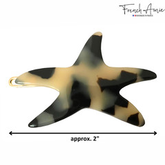 French Amie Star Fish Small Hair Clips Cellulose Acetate Beach Barrette Slide