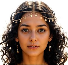 Gold Head Chain,Egyptian Headpiece for Women,Head Chain Jewelry for Women,Gypsy