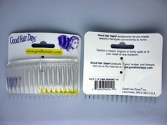 4 Combs x Good Hair Days 2 3/4″ & 3 1/4″ Clear Brown Side combs Made in USA