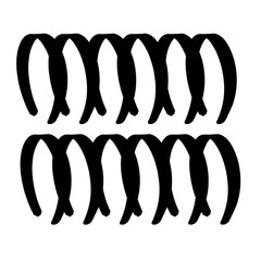 Motique Accessories 1 Inch Satin Hard Headband (Set of 12)